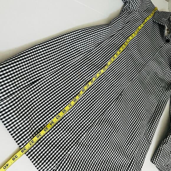 Anne Klein Black Whute Gingham Long Line Jacket Size M Medium - Picture 8 of 9